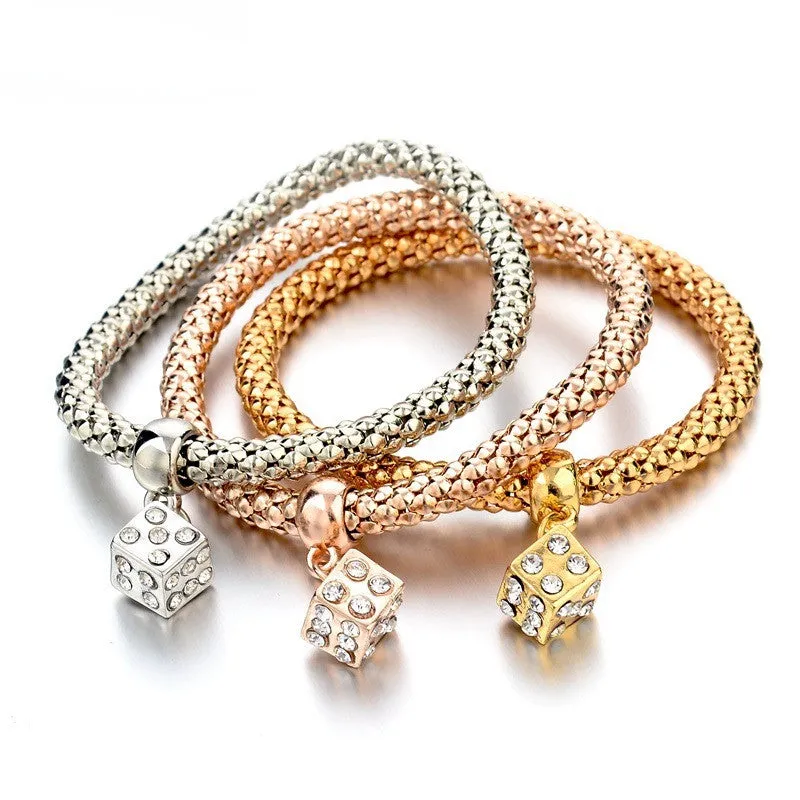 Girls Charm Bracelets Bangles Gold/Silver Plated Friendship Bracelets Bijioux Pendant Bracelet Pulseira Feminina