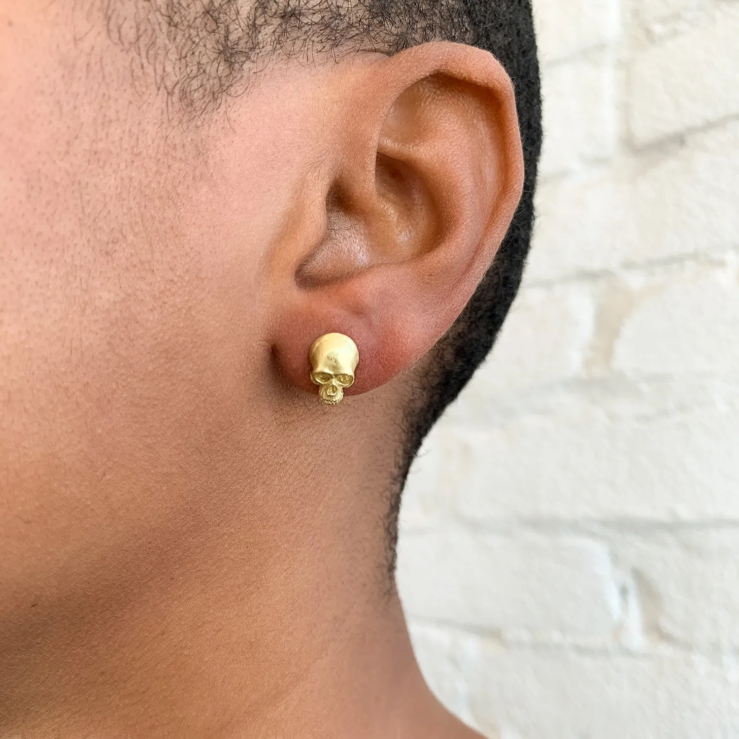 Gold Skull Studs