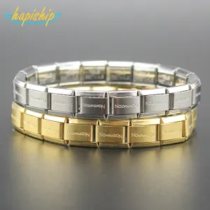 Hapiship 2017 New Fashion Man/Women's Jewelry Gold/Silver Letter Stainless Steel Wish Bracelet Bangle Friend Birthday Gift G001