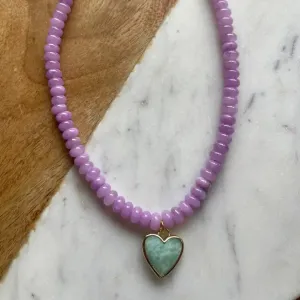 Jessica Matrasko Jewelry - Caia Necklace (Lavender Jade with Amazonite)