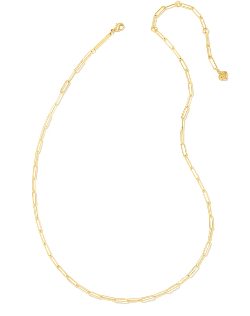 Kendra Scott Courtney Paperclip Necklace Gold