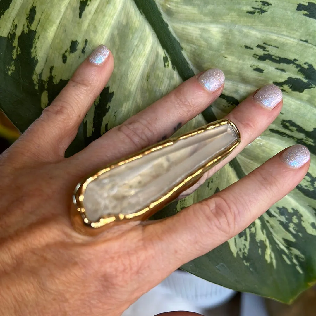 Lemurian Quartz Ring #54