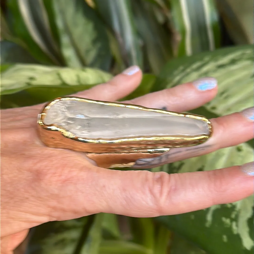 Lemurian Quartz Ring #54