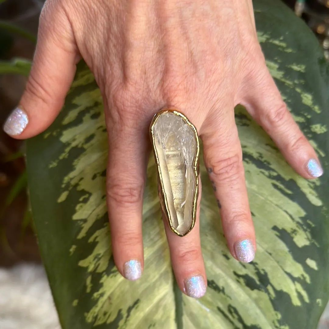 Lemurian Quartz Ring #55