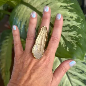 Lemurian Quartz Ring #55