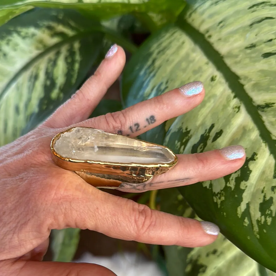 Lemurian Quartz Ring #55