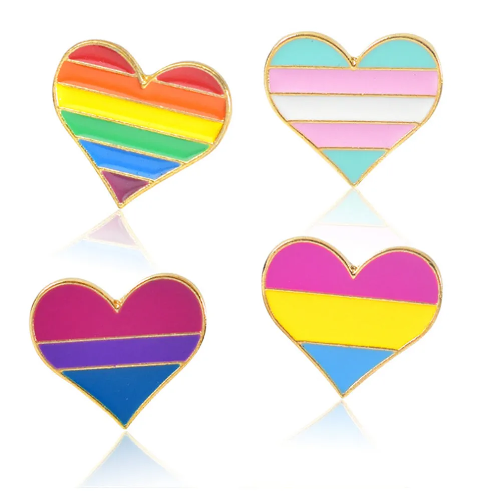 [LGBTQ ] Pansexual Heart, Enamel Brooch Pin