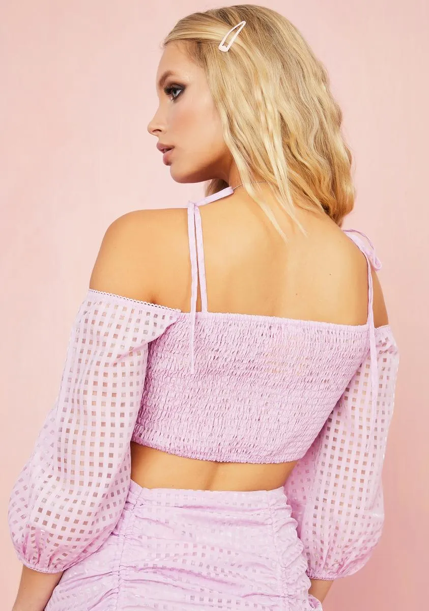 Made U Blush Gingham Crop Top