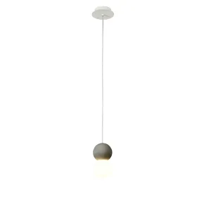 Mantra M7624 Galaxia Pendant Round 1 Light White/Grey Cement