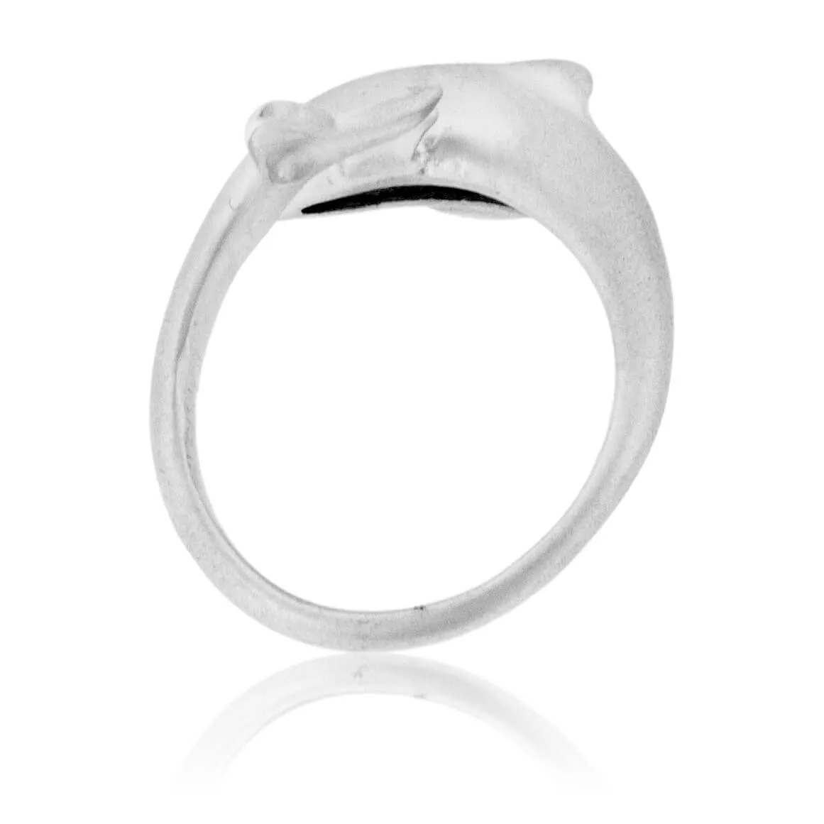 Matte Finish Dolphin Wrap Around Ring