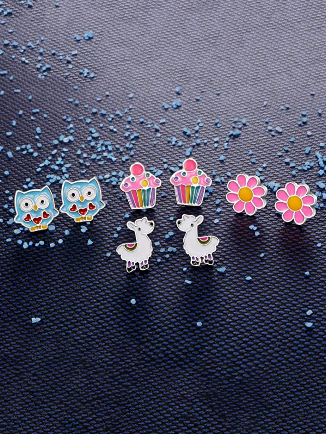 Melbees by Yellow Chimes Stud Earrings for Girls Combo of 33 Pairs Studs Earrings of Small Intresting Cute Characters Multicolor Stud Earrings Set for Kids and Girls.