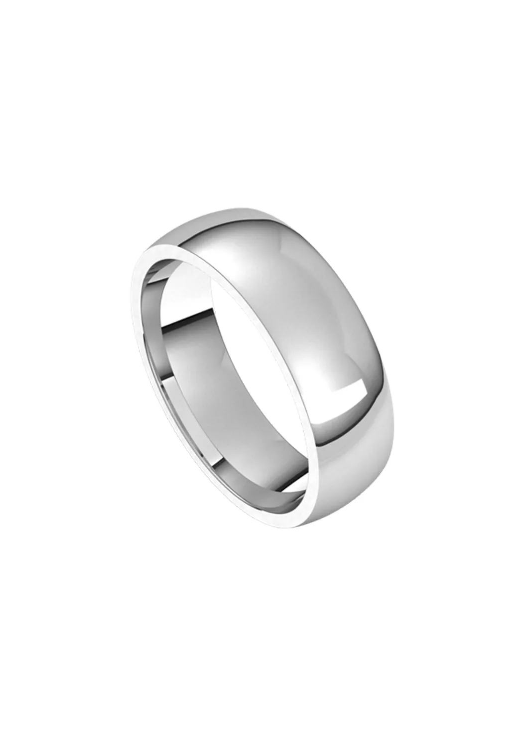 Men's 14K White Gold Wide Wedding Band