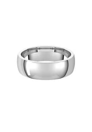 Men's 14K White Gold Wide Wedding Band