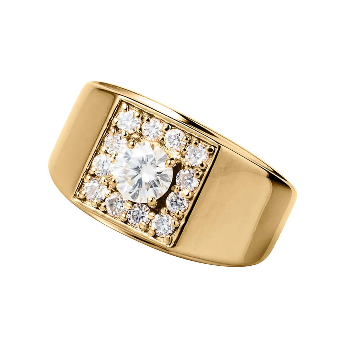 Moissanite Men's Ring