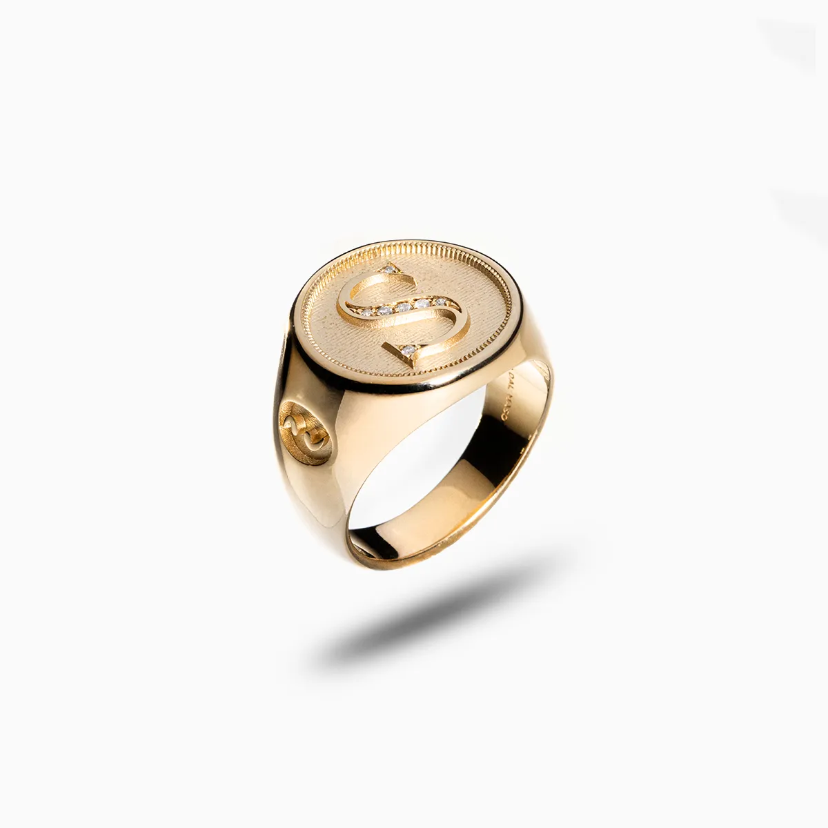 MONETA Vermeil Initial S Ring