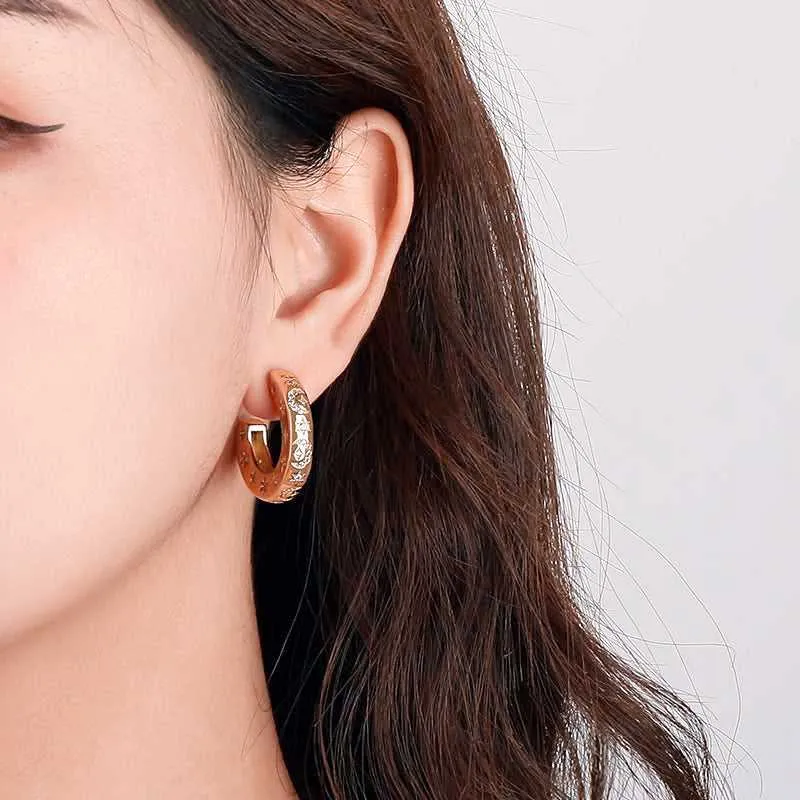 Moon and Star Stud Earrings-Gold Vermeil