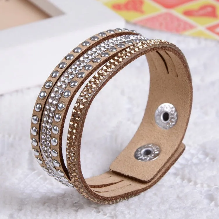 New Fashion Women Leather Bracelet Charm Bracelet