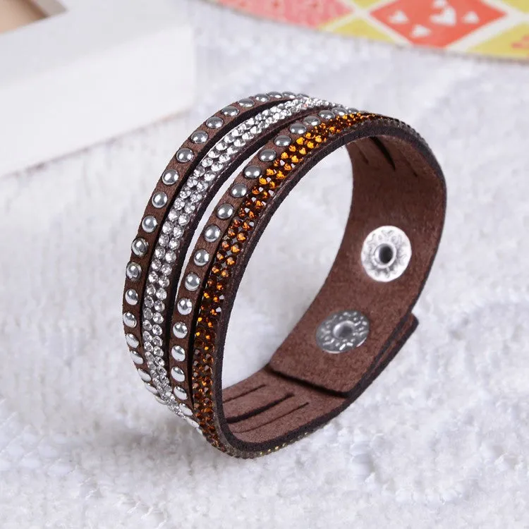 New Fashion Women Leather Bracelet Charm Bracelet