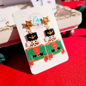 Nutcracker short beaded earrings