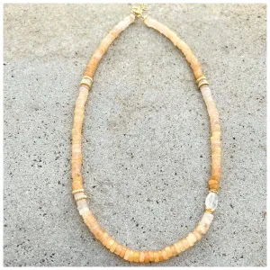 Odisha Citrine & Moonstone Beaded Necklace