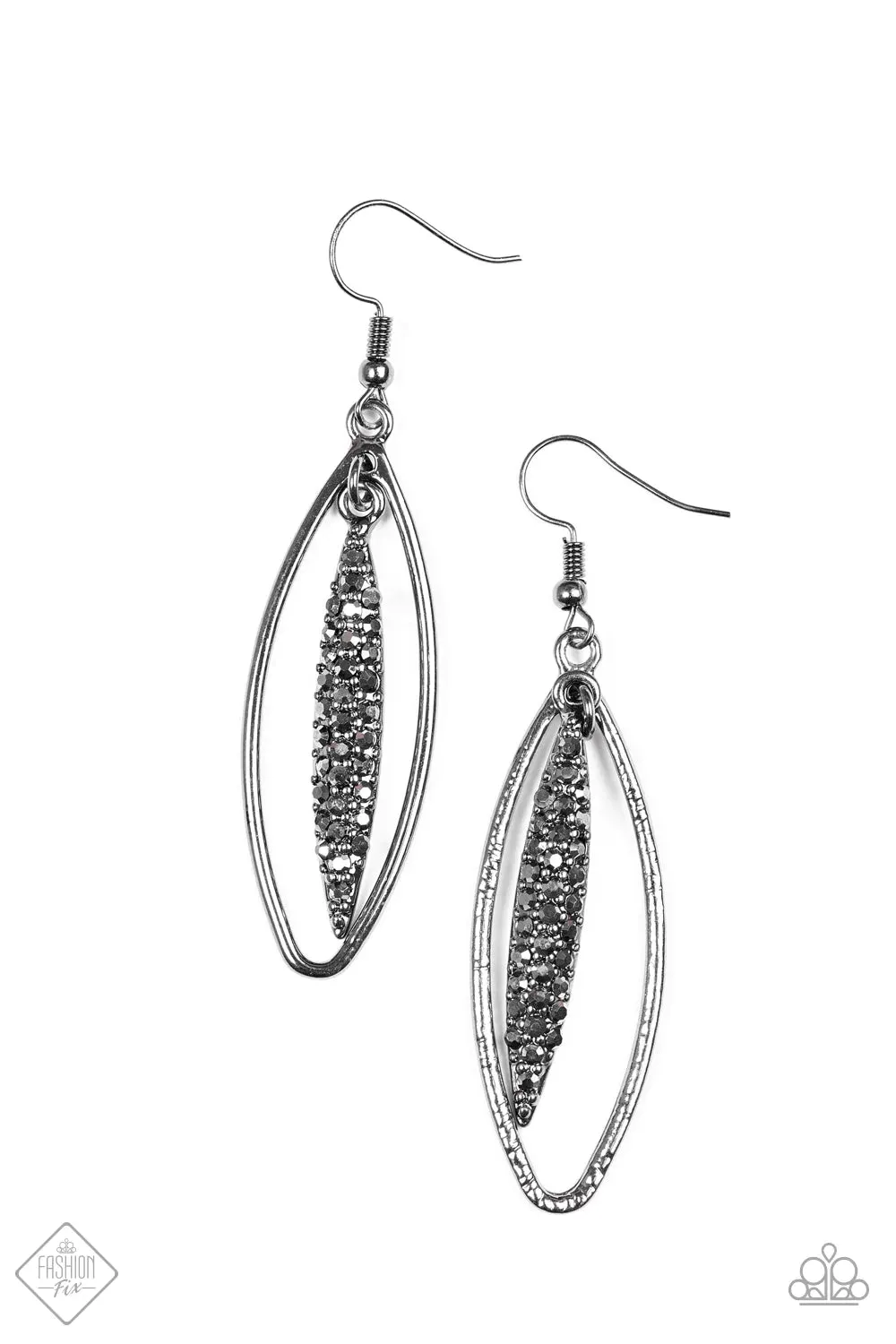 Paparazzi Earring ~ Sparkle All Day  - Black