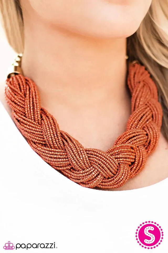 Paparazzi Necklace ~ The Great Outback - Orange