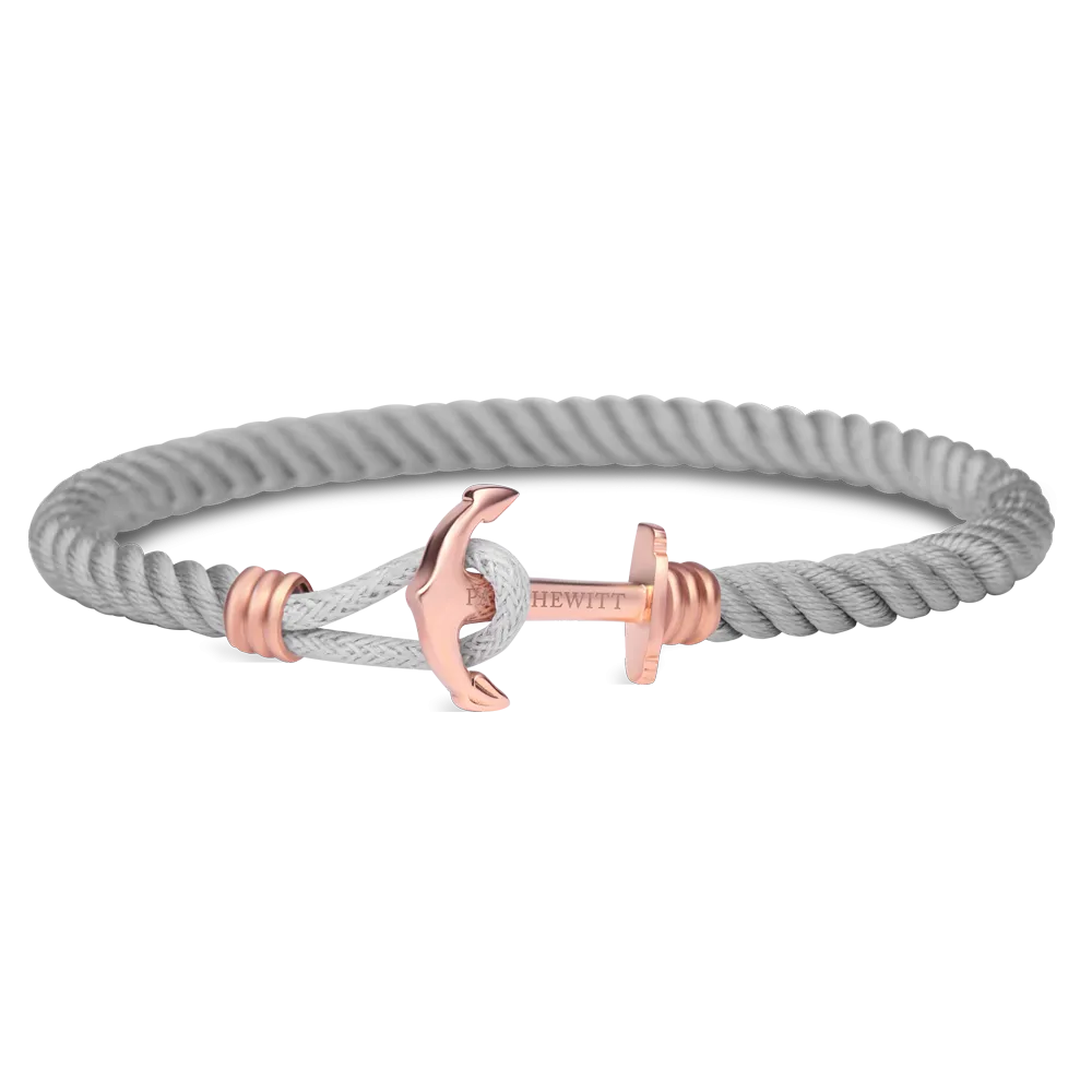 Paul Hewitt Phrep Lite Nylon Rose Gold / Grey Bracelet - L