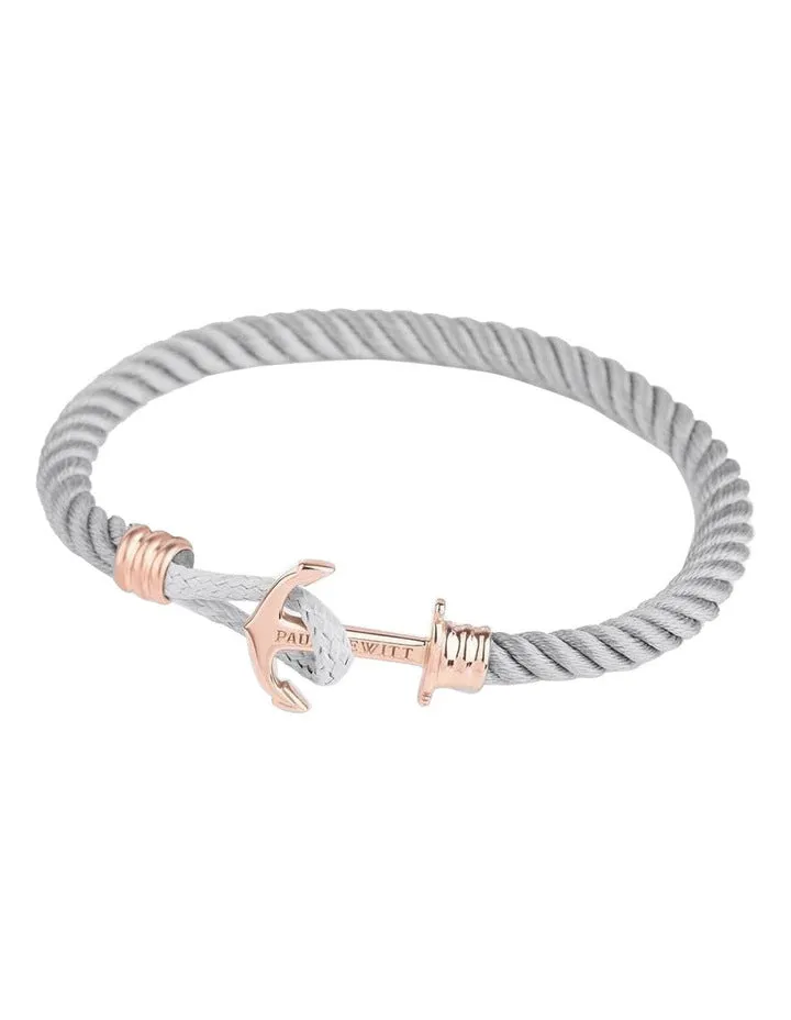 Paul Hewitt Phrep Lite Nylon Rose Gold / Grey Bracelet - L