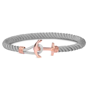 Paul Hewitt Phrep Lite Nylon Rose Gold / Grey Bracelet - L