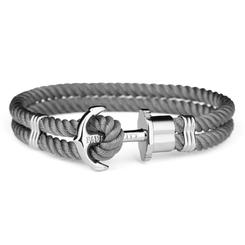 Paul Hewitt Phrep Nylon Silver / Grey Bracelet -XS