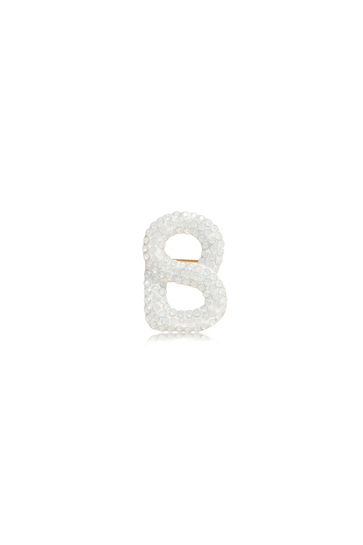 Petite Signature Brooch - White