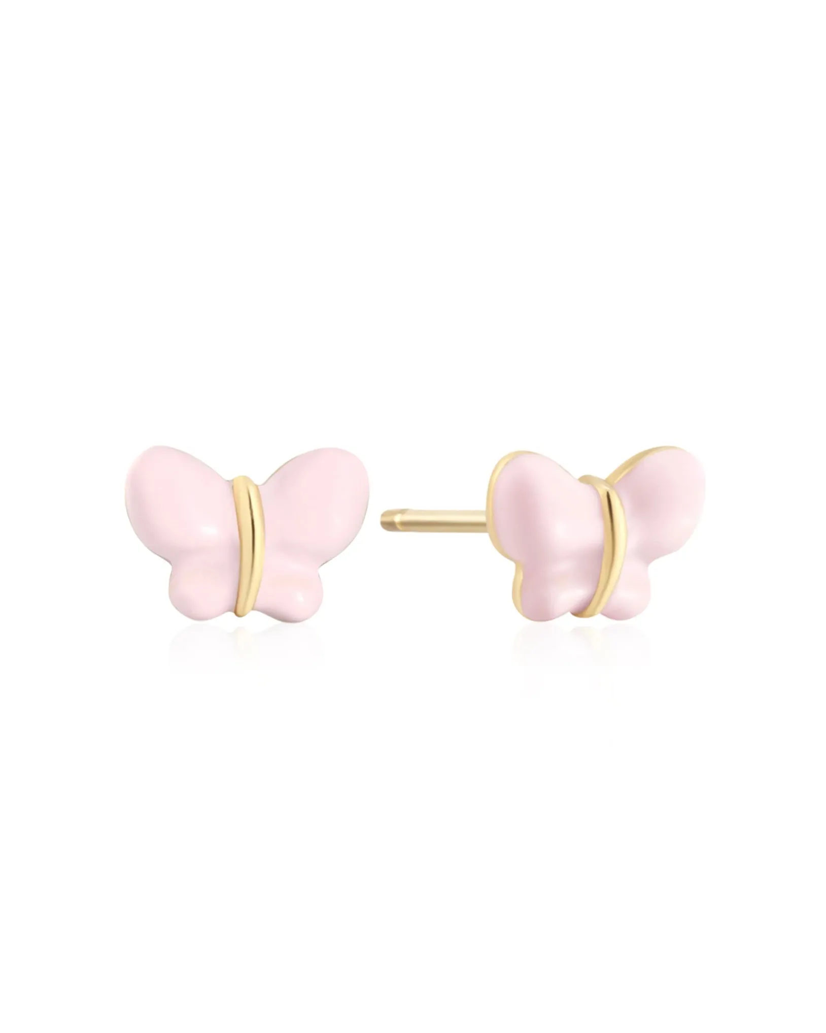 Pink Butterfly Stud Earrings