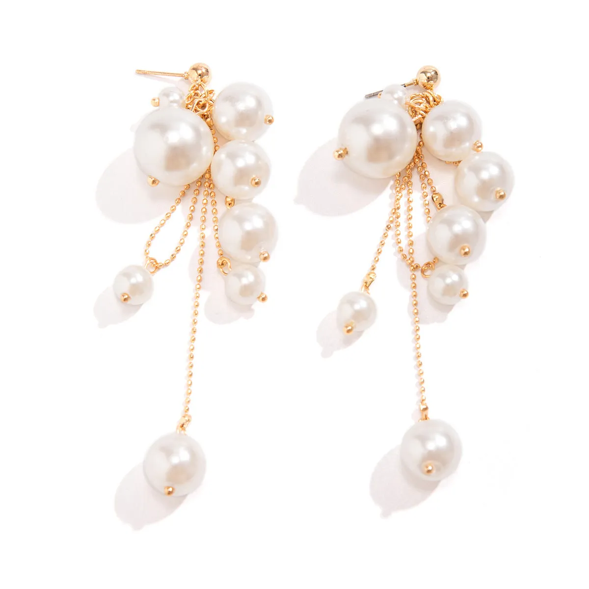 Pre Order:  Pearl Bead Tassel Earrings