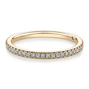 Premium Laboratory Created Diamond, 0.23 carat TW round brilliant wedding or eternity band in 18 carat yellow gold