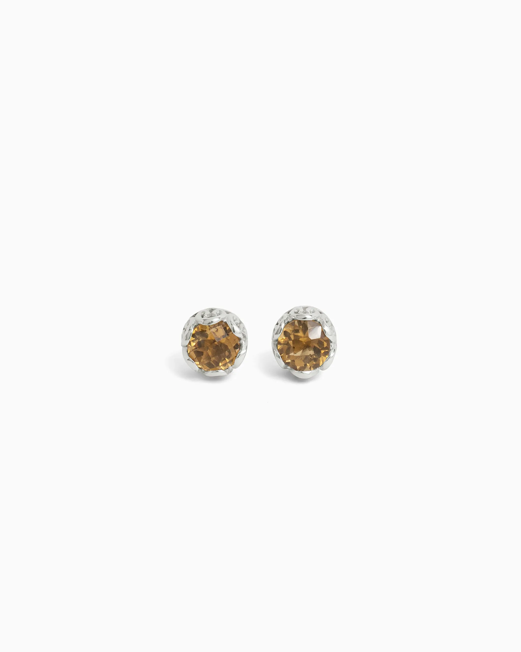 Princess Petroglyph Stone Studs - Citrine