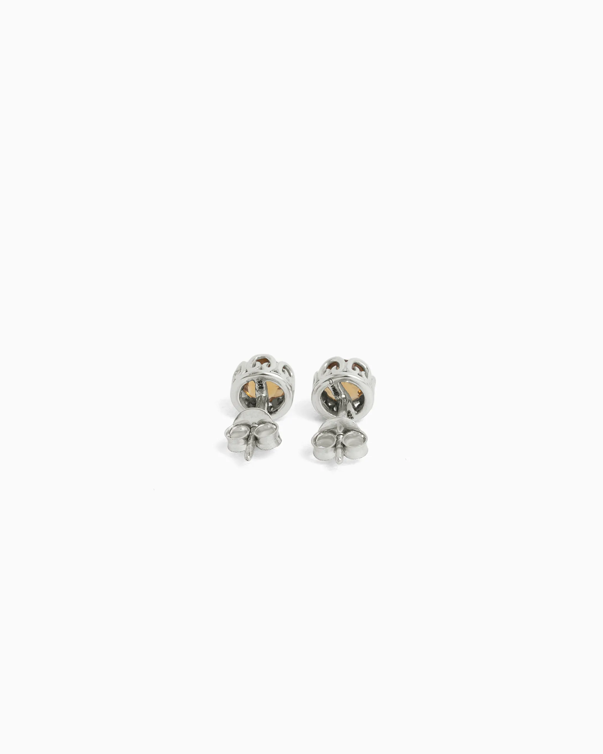 Princess Petroglyph Stone Studs - Citrine