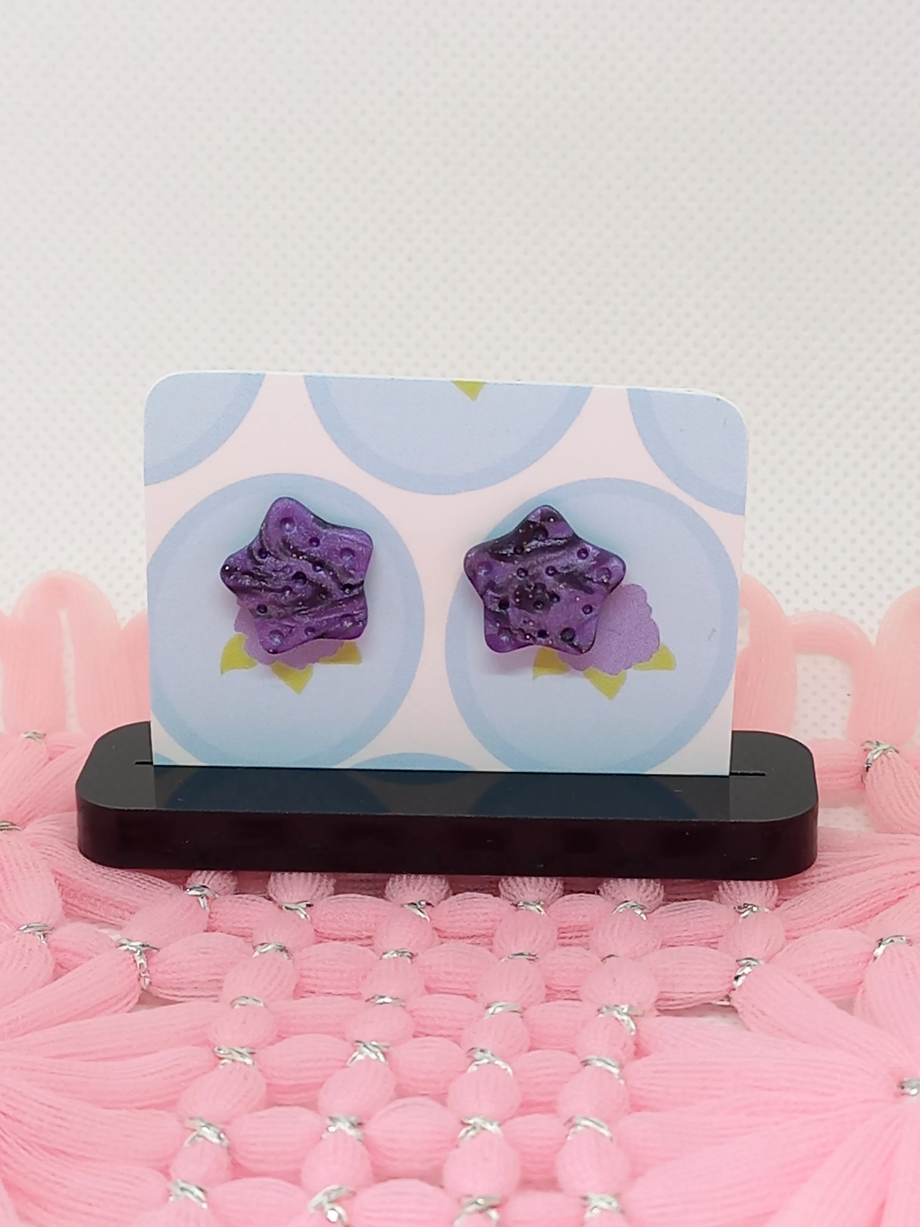 Purple & Black Starfish Studs | Sea Critters