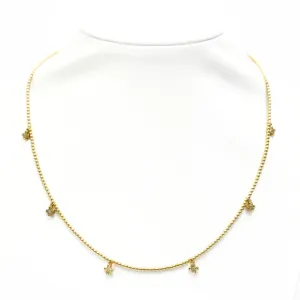 "HANNAH BTY" Cross Charm Gold Filled ball beaded Choker