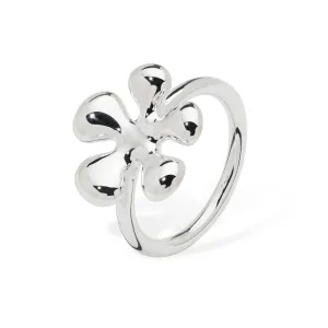 Raised Splash Ring in Sterling Silver