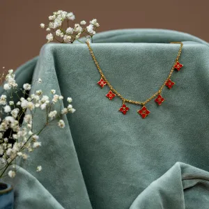 Red Flower Necklace