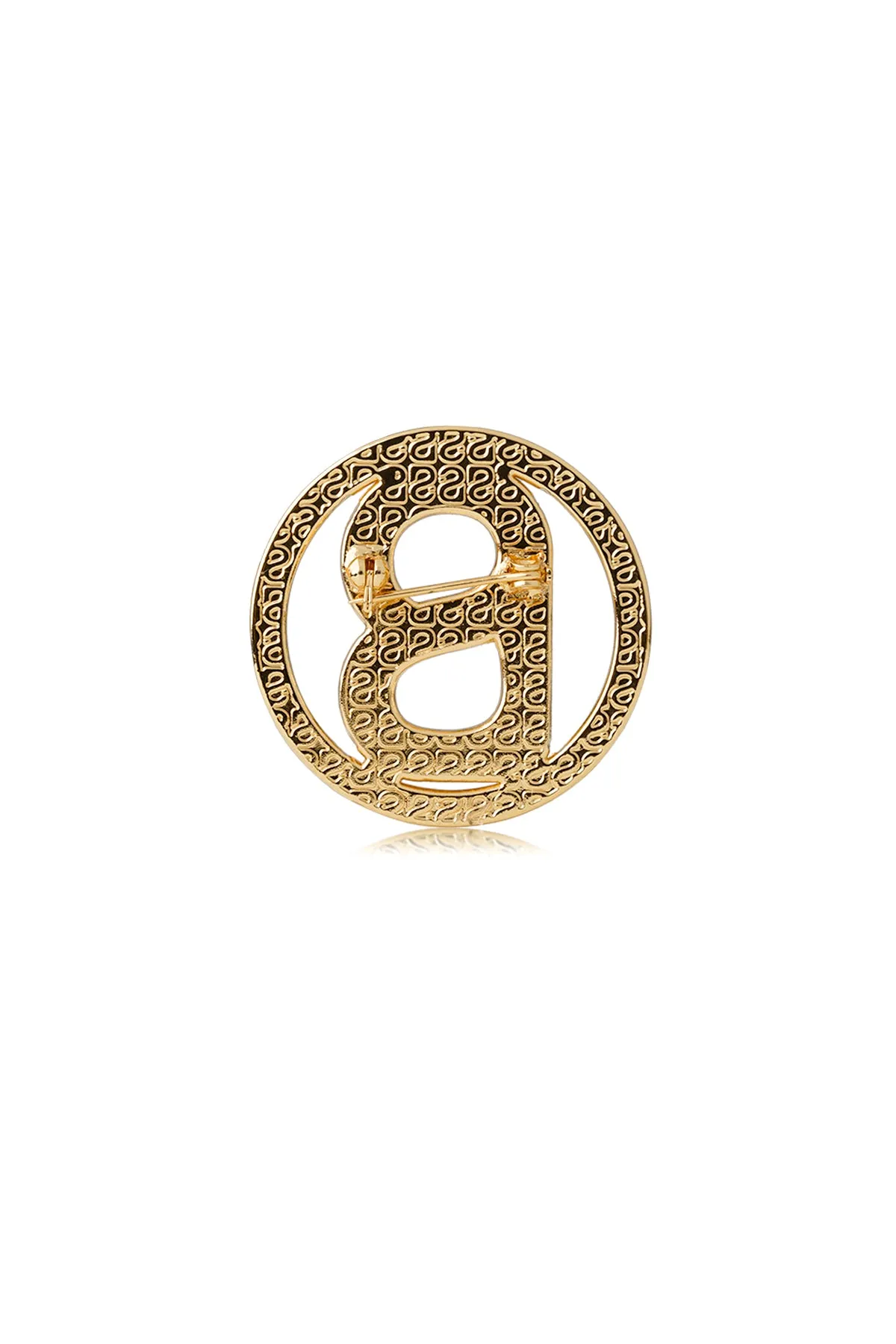 Round Signature Everyday Brooch - Gold