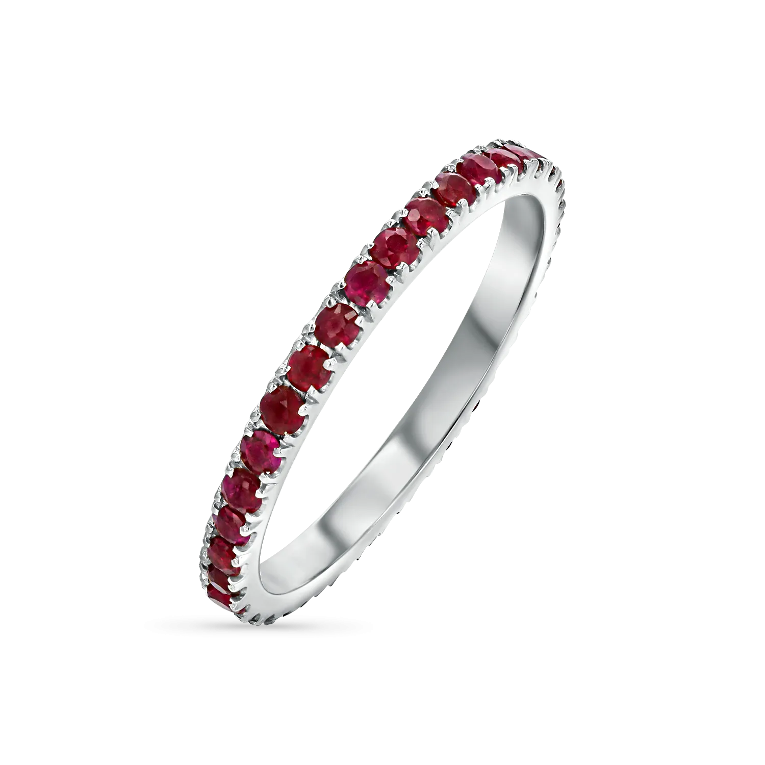 Ruby U Pave Eternity Band