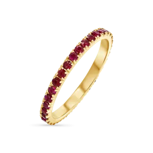 Ruby U Pave Eternity Band