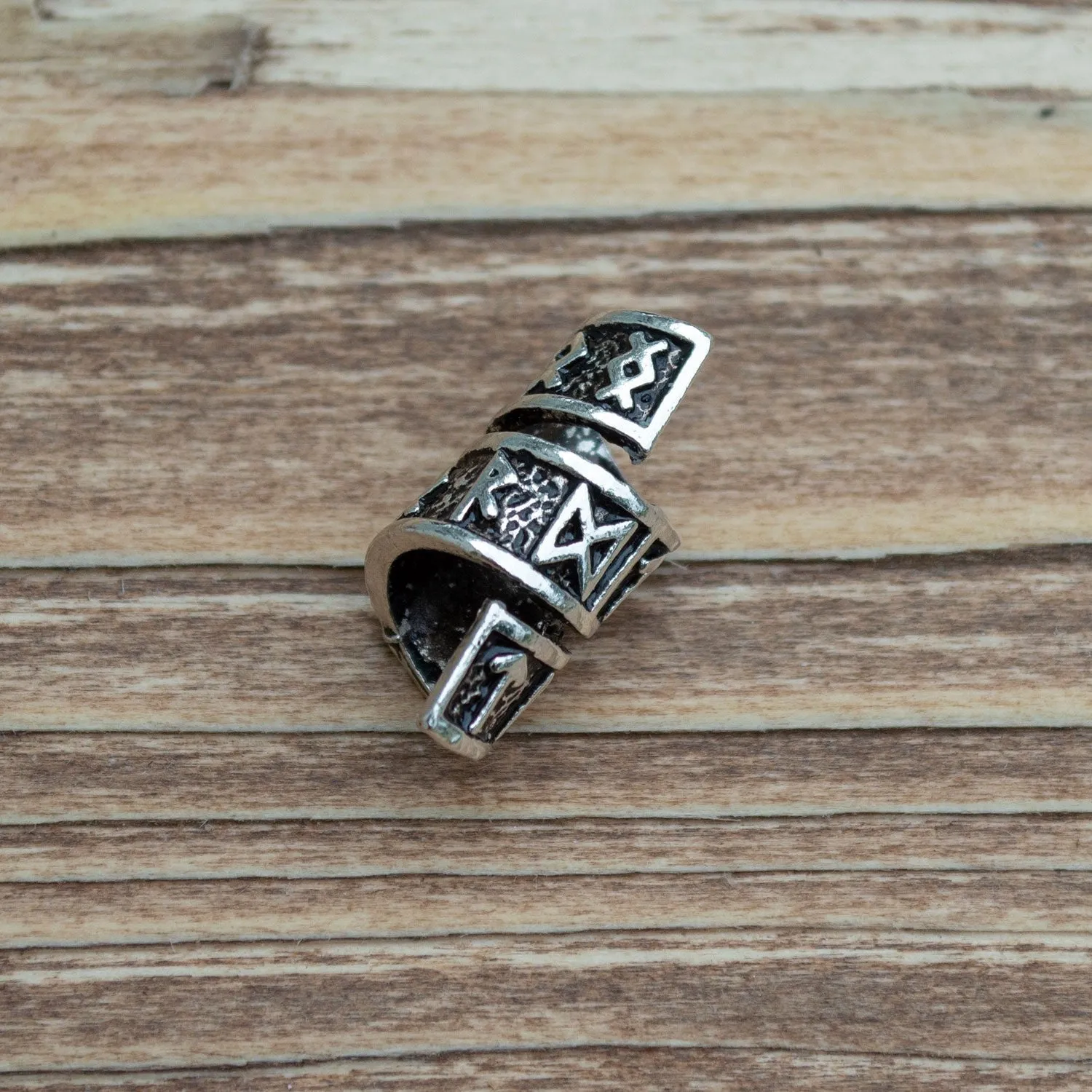 Rune Beard Rings - (Silver - 4)