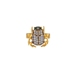 SCARAB PINKY RING