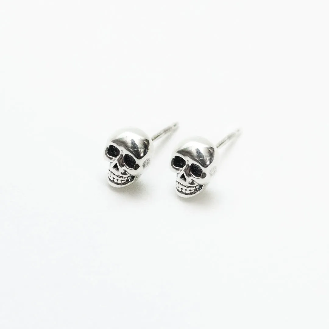 Silver Medium Skull Studs