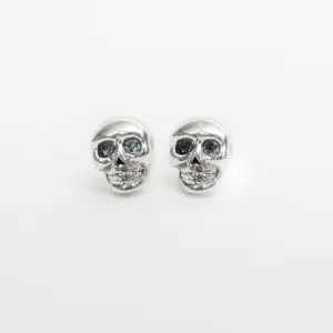 Silver Medium Skull Studs