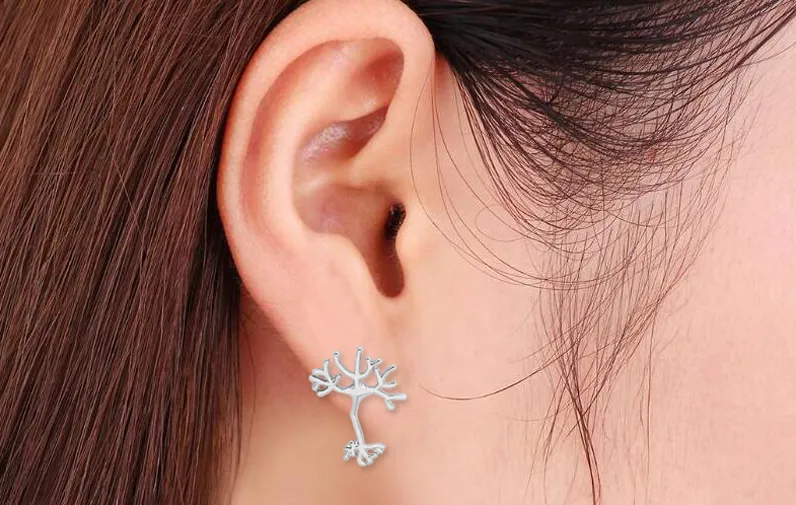 Silver Neuron Earrings