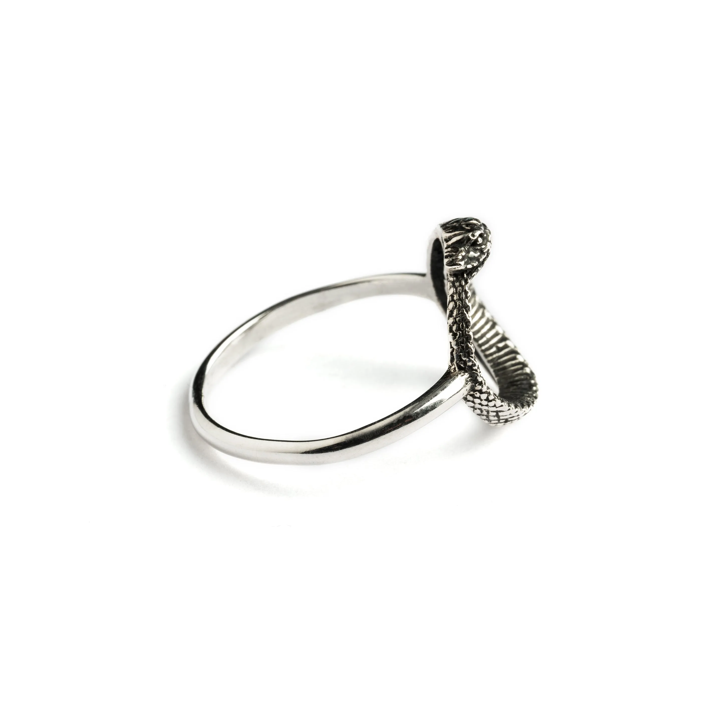 Silver Ouroboros Snake Ring