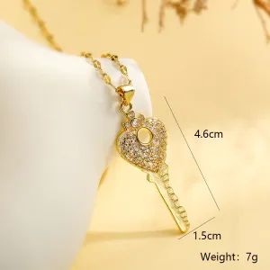 SISSLIA High Quality 2024 Trend 18k Gold Rhinestone Women Necklace Jewelry Pendant Crystal Necklace for Women